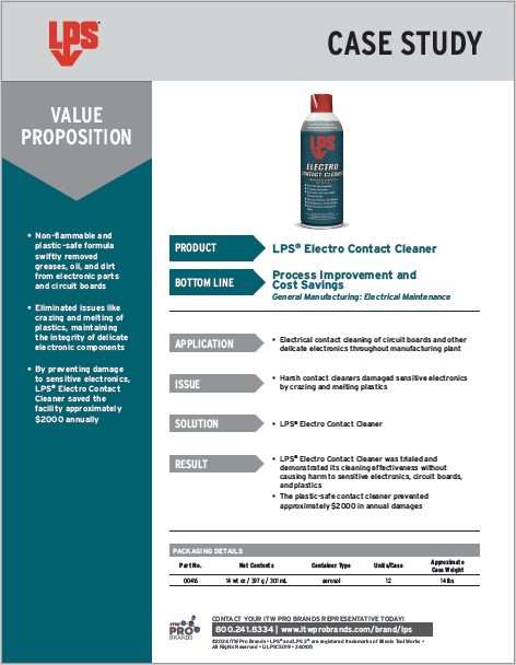 LPS® Electro Contact Cleaner