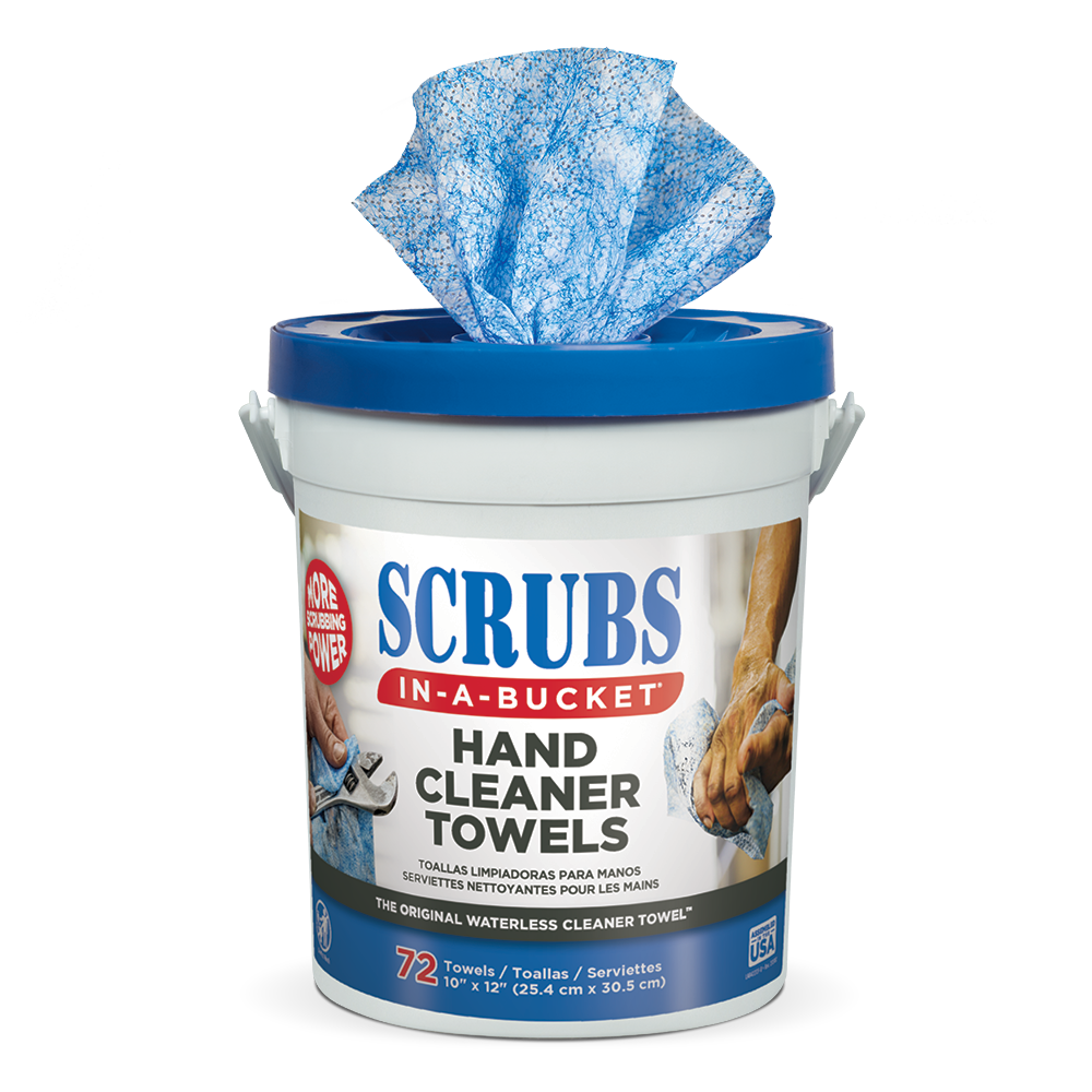 Scrubs In-a-Bucket Waterless Hand Cleaning Wipe Packt - Citrus Fragrance - 100 Pack (42201)