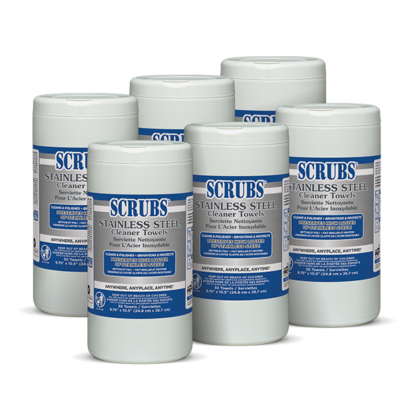 SCRUBS Stainless Steel Cleaning Wipes - ITW91956 