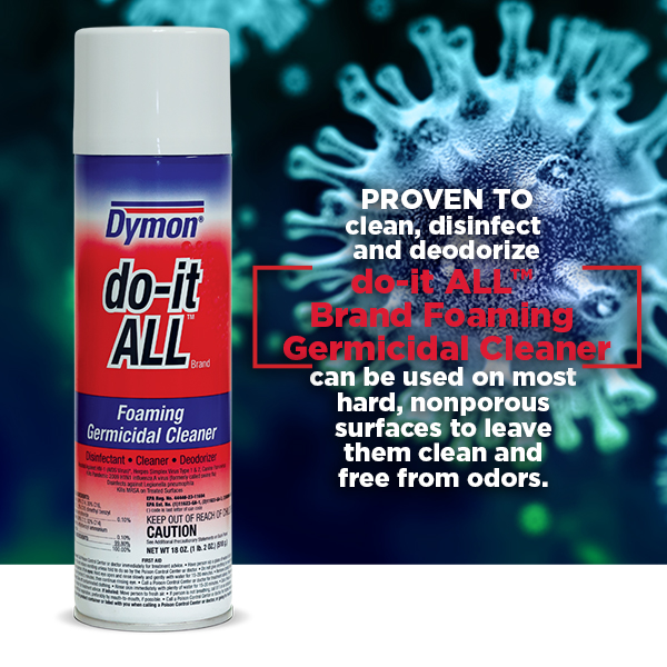 Dymon, ITW08020CT, Do-It-All Foaming Germicidal Cleaner, 12 / Carton, White