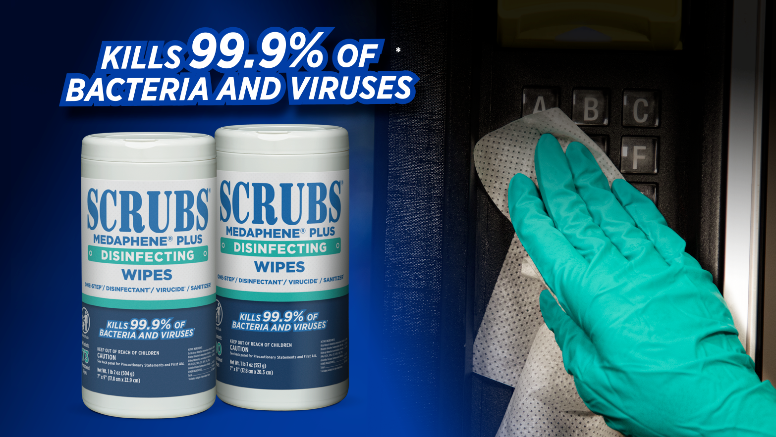 SCRUBS MEDAPHENE Plus Disinfecting Wipes