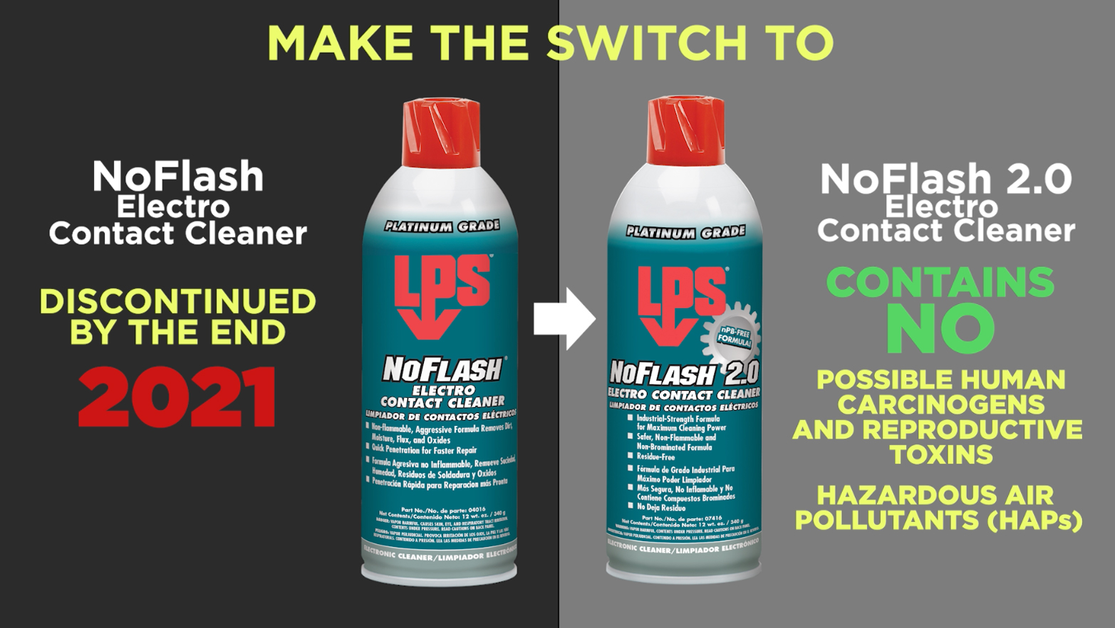 Convert to nPB free NoFlash 2.0 Electro Contact Cleaner