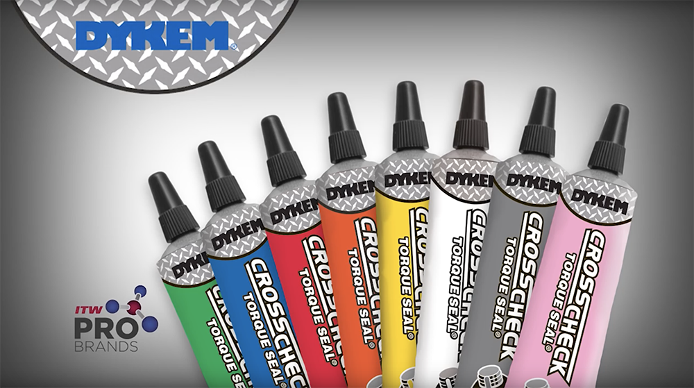 DYKEM® Cross-Check Torque Seal® Tamper-Proof Indicator Paste on nuts and bolts.